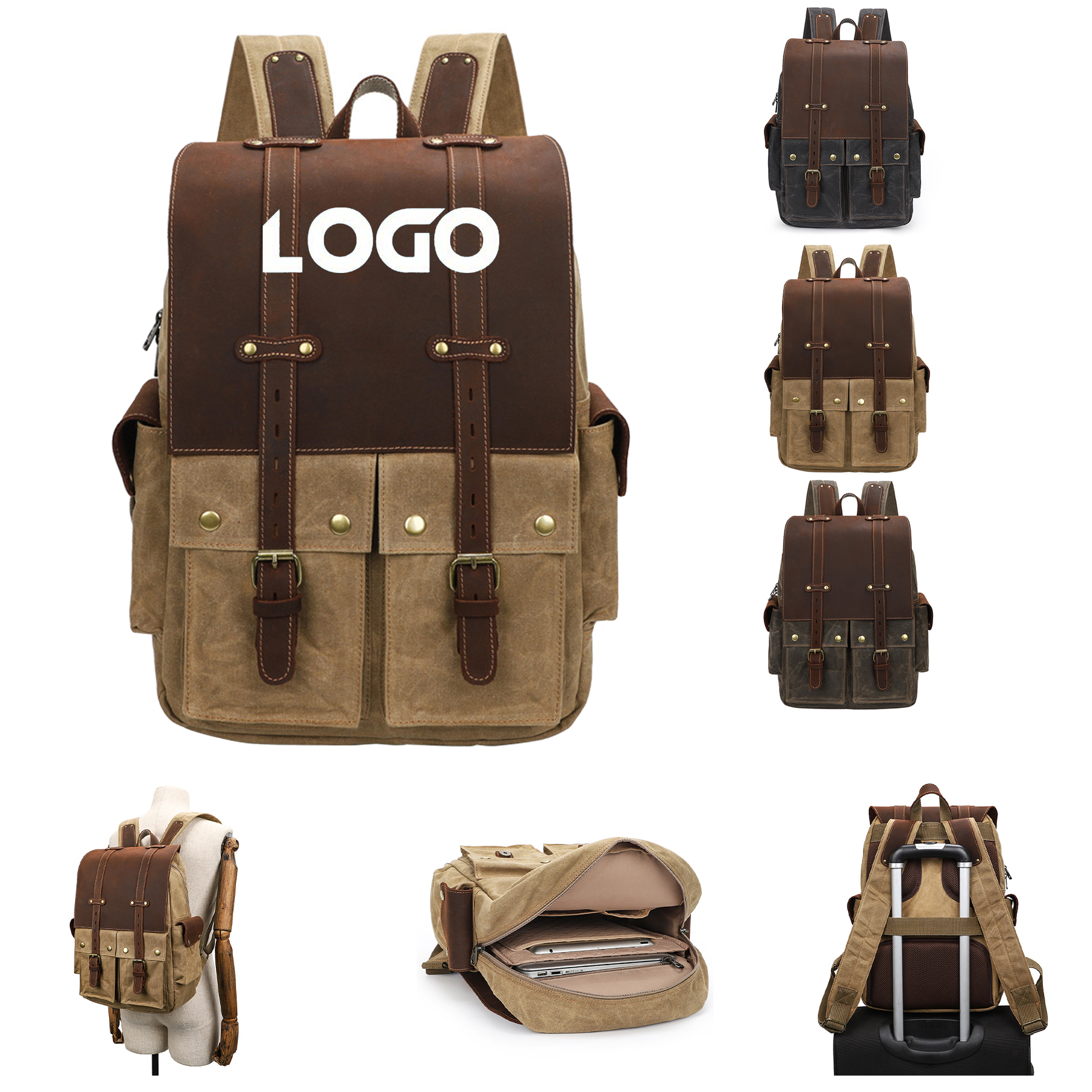 Camera Backpack For Travel With Trolley Sleeve 2