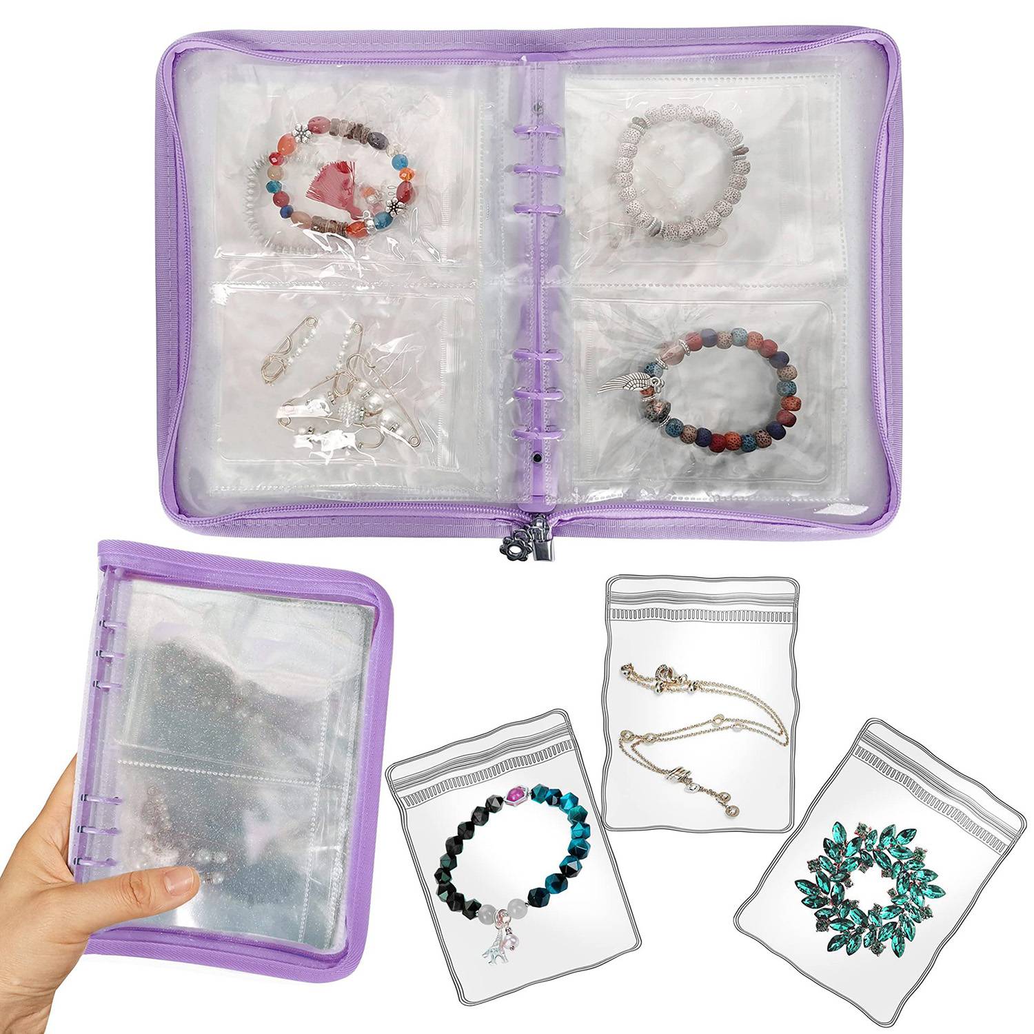 PVC Transparent Jewelry Book Storage Case 11