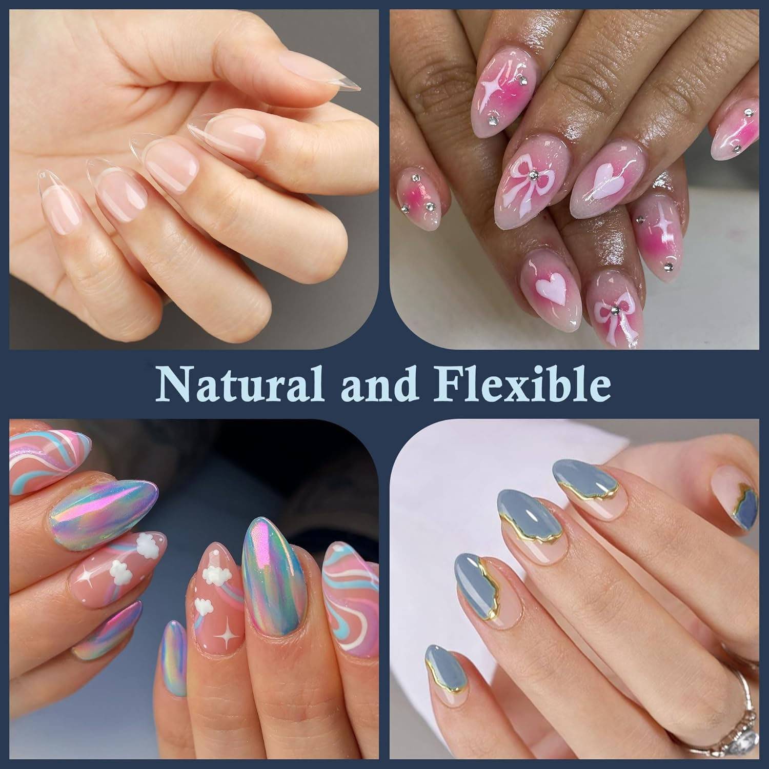 Short Almond Fake Nails 5