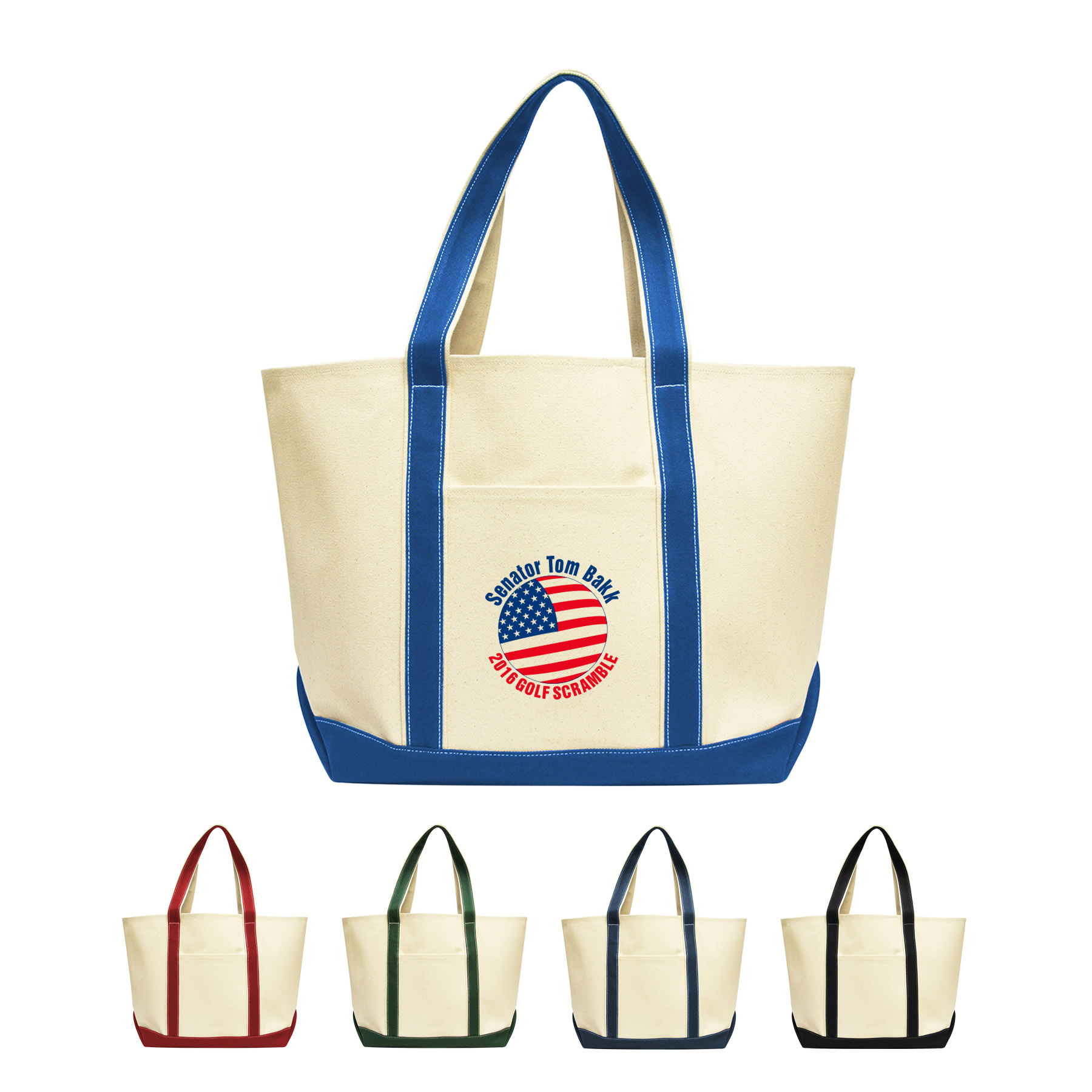 16 oz. Heavy Duty Durable Cotton Canvas Tote Bag Boat Bag 3