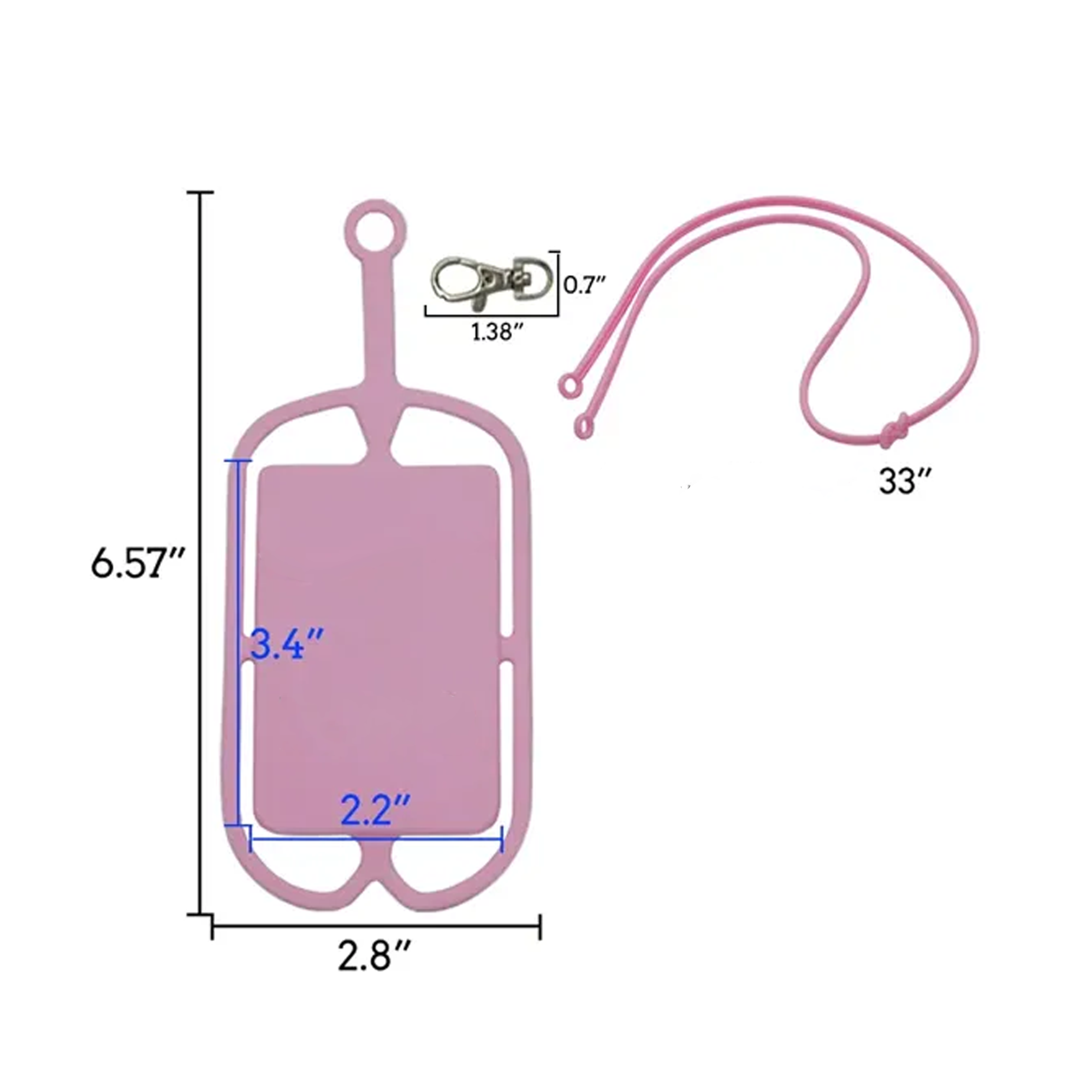 Silicone Neck Strap Phone Card Holder With Lanyard 3