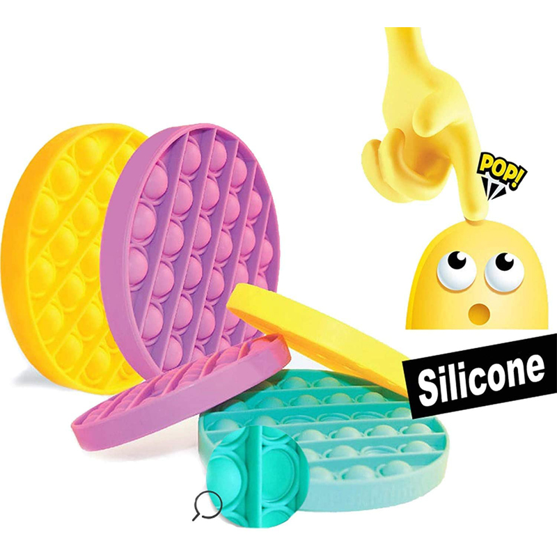 Round Bubble Push Popper Anxiety Relief Autism Toy 4