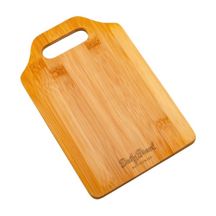 Small Flow Bamboo Cutting Board w/Handle