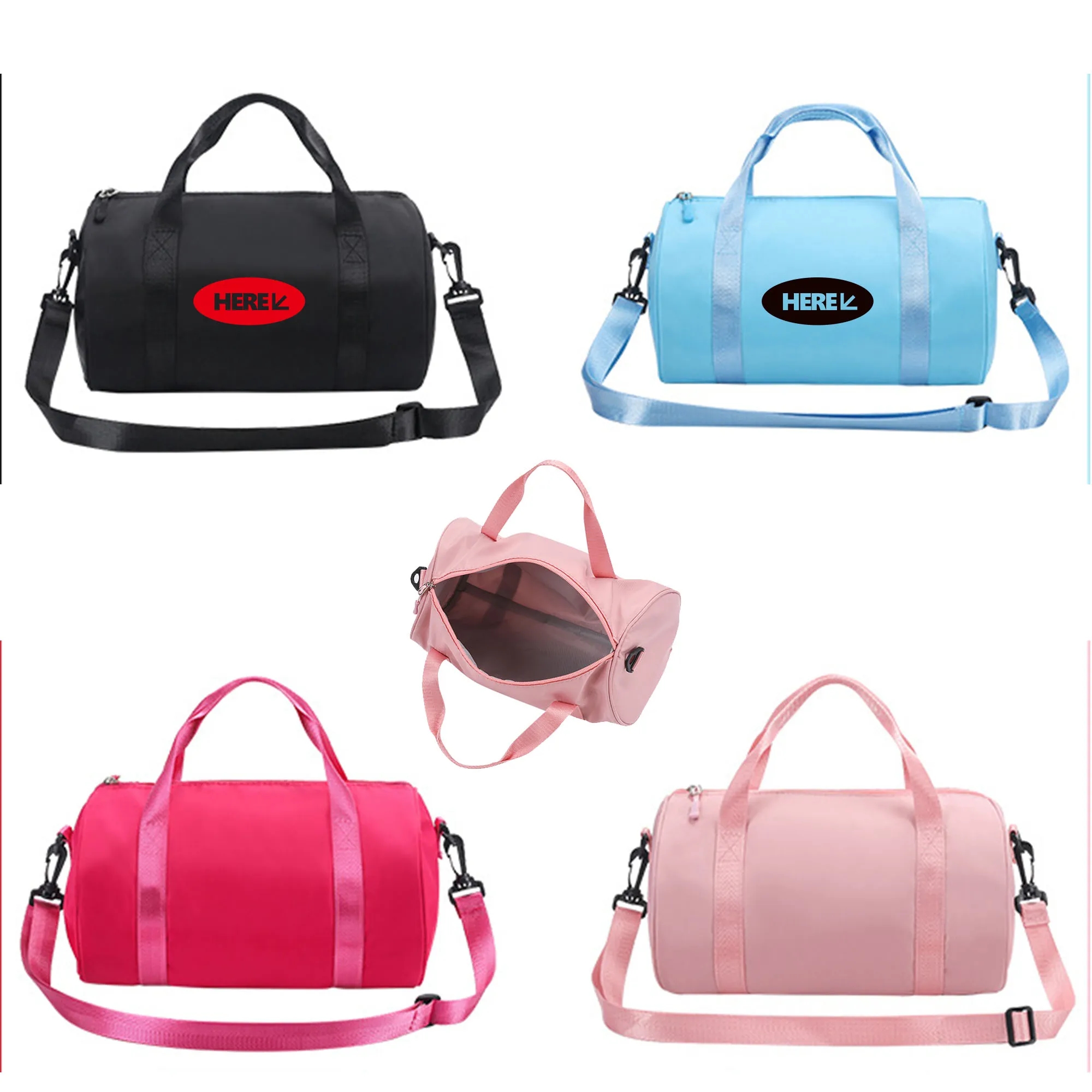 MOQ10 Cylindrical Shape Sport Duffel Bag 4