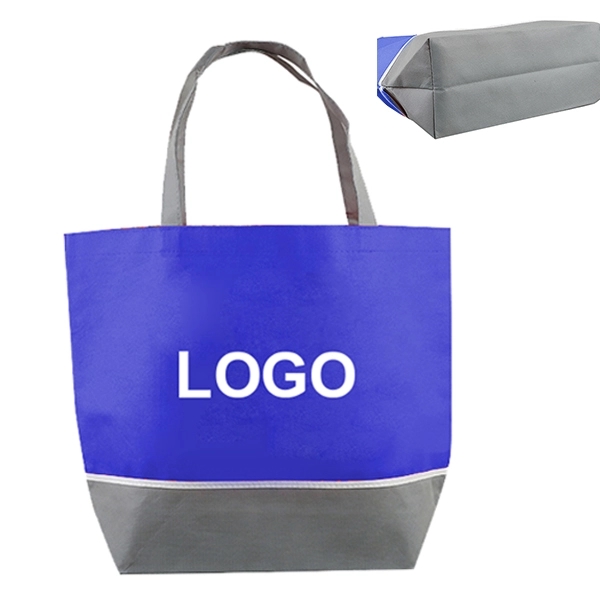 20" X 13" Non Woven tote bag with Gray Trim 2