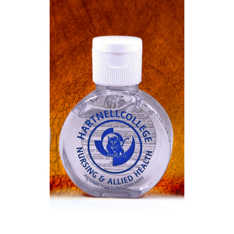 1 oz Compact Hand Sanitizer Antibacterial Gel in Round Flip-Top Squeeze Bottle 5