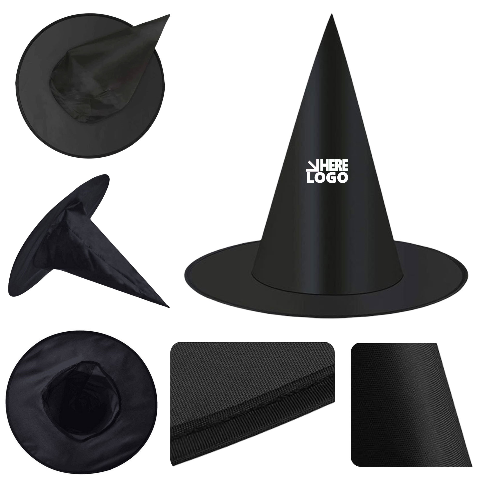 Halloween Black Witch Wizard Hats 2