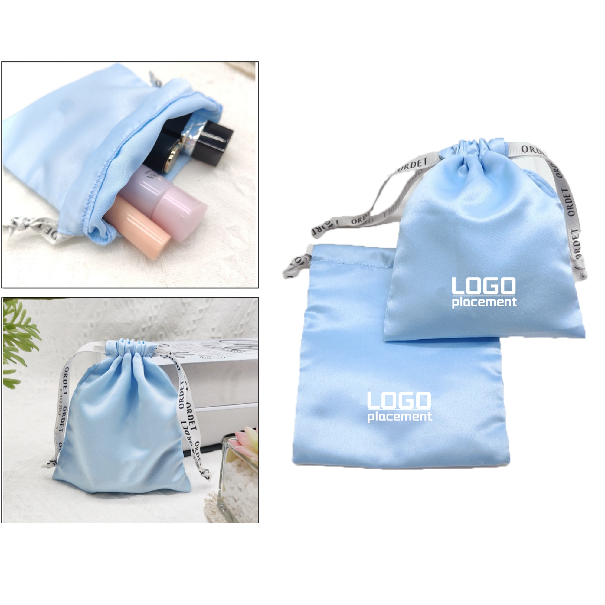 Customized drawstring pocket
