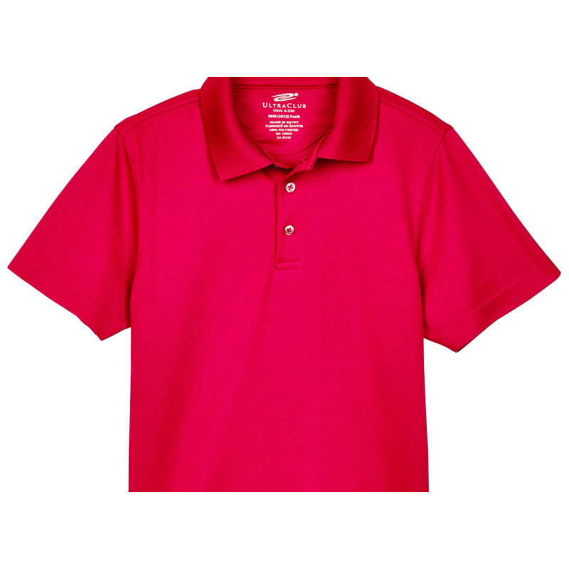 UltraClub Youth Cool & Dry Mesh Piqué Polo 15