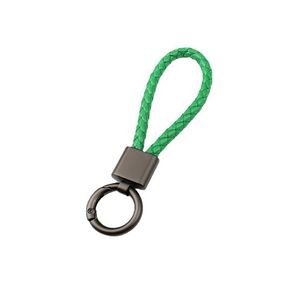 Woven PU Leather Keychain With Metal Buckle 15