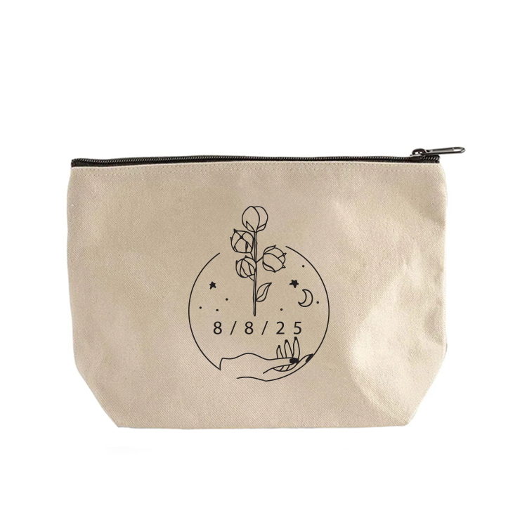 Lakewood Eco Canvas Cosmetic Pouch, custom drawstring bag with logo imprint 3