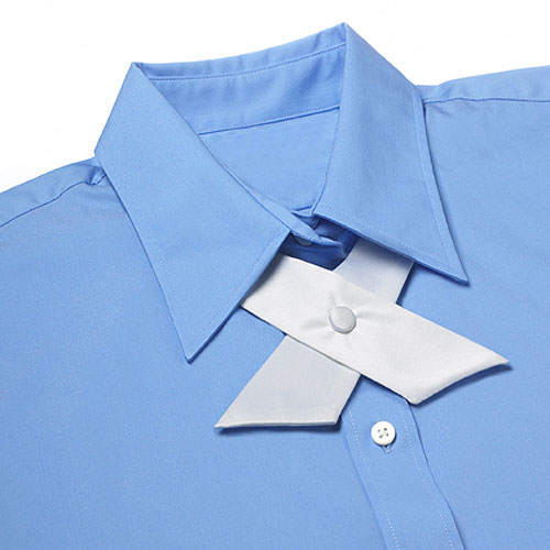 White Polyester Satin Crossover Tie 2