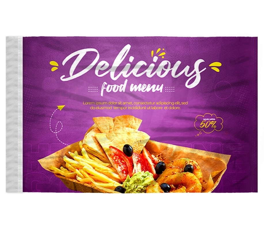 Custom Digitally Printed Flags - 6" x 9" Silk Poly 2