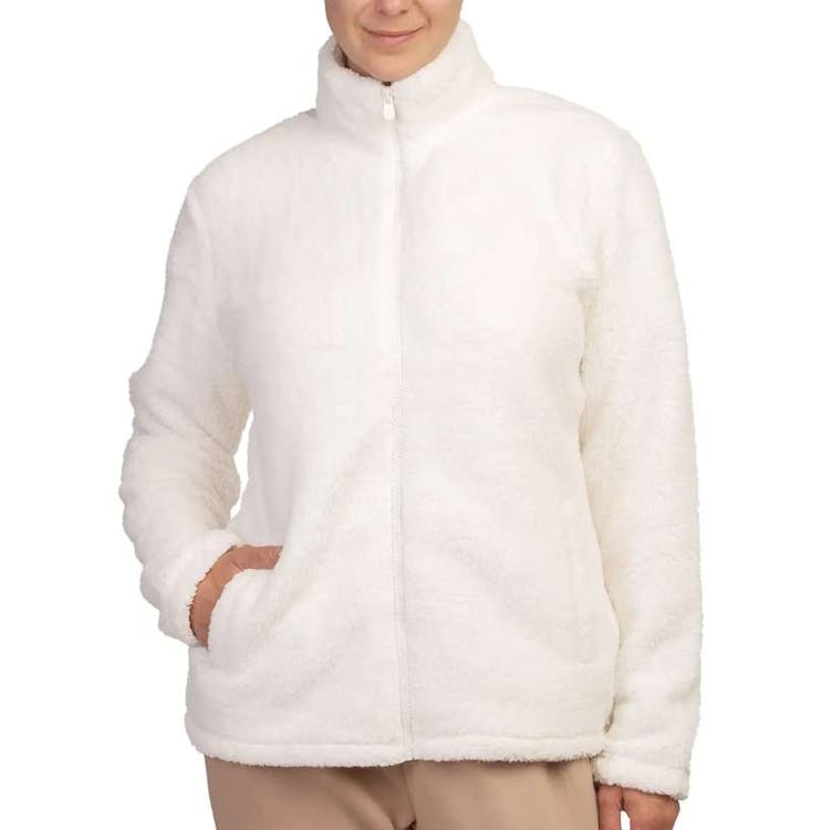 Women's Sherpa Jackets Ivory Small 1