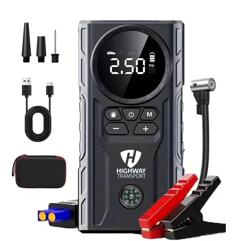 All in One Car  Jump Starter with Air Compressor 6