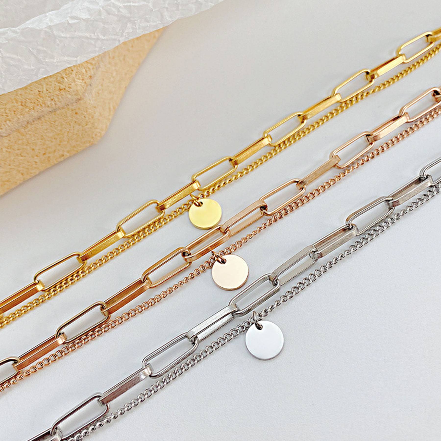 Stainless steel double-layer bracelet 10