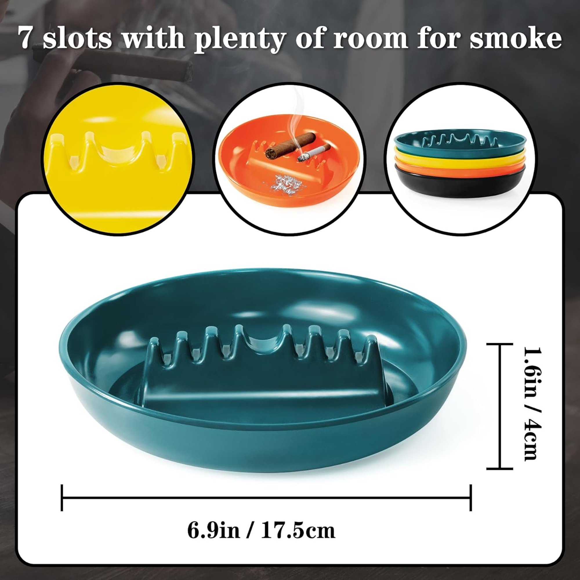 Plastic Ashtrays For Cigarettes And Cigars 3