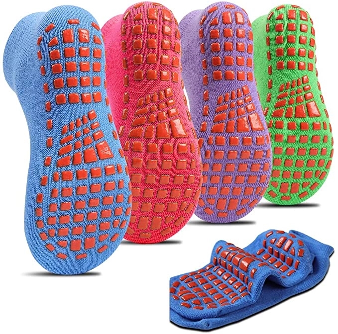 Non-slip Indoor Trampoline Yoga Socks 2