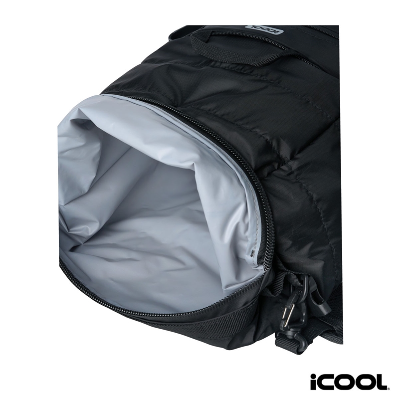 iCOOL® Rockvale Repreve® Packable Puffer 24-Can Backpack Cooler 13