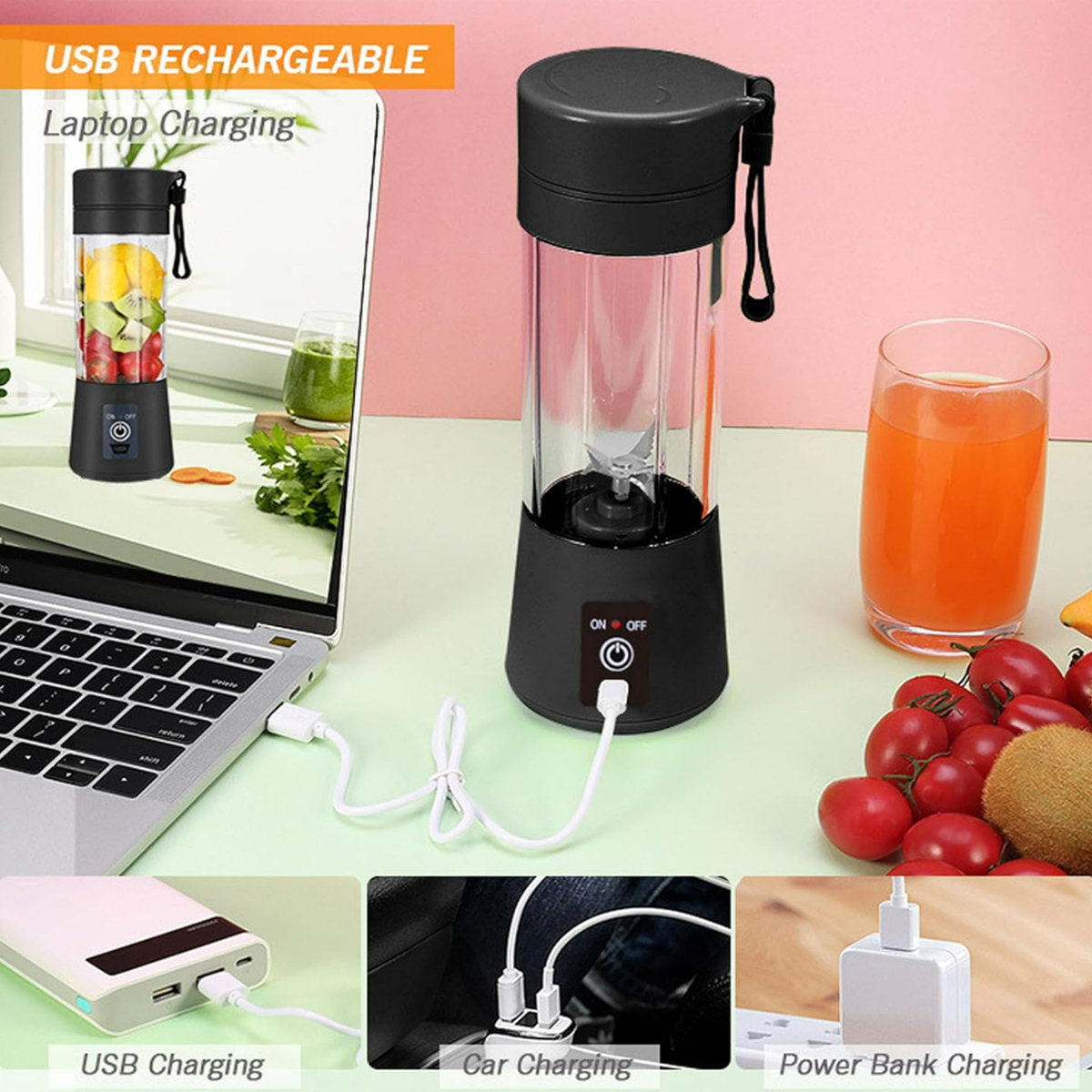 Customizable USB Electric Juicer Cup for Fresh Blends 6