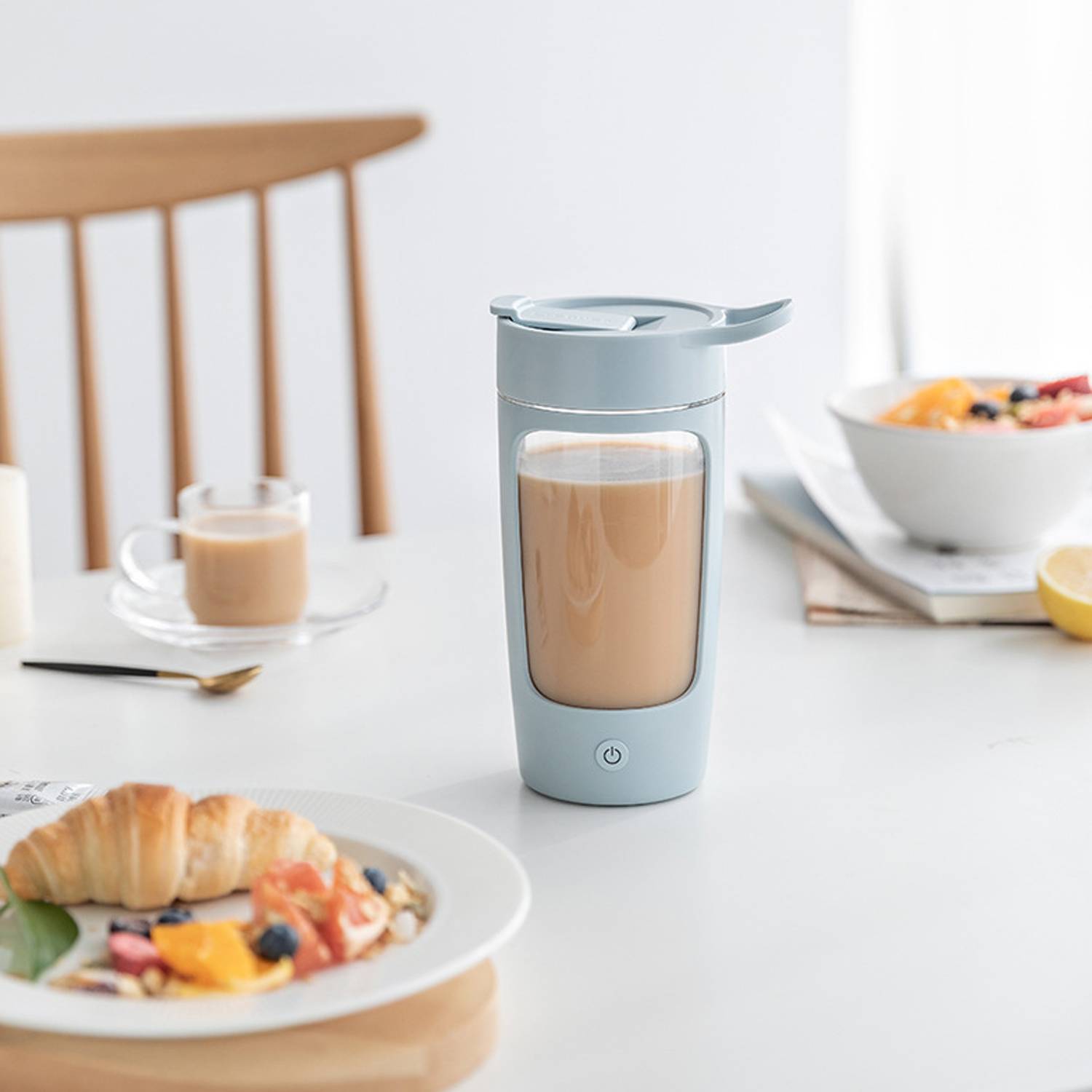 22oz Portable Electric Protein Shaker Bottle 8