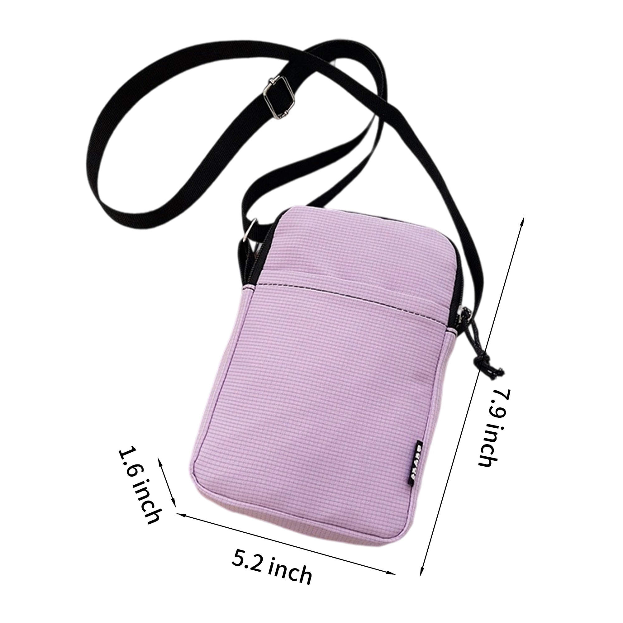 Nylon Crossbody Cell Phone Bag 5.2" By 1.6" By 7.9" 5