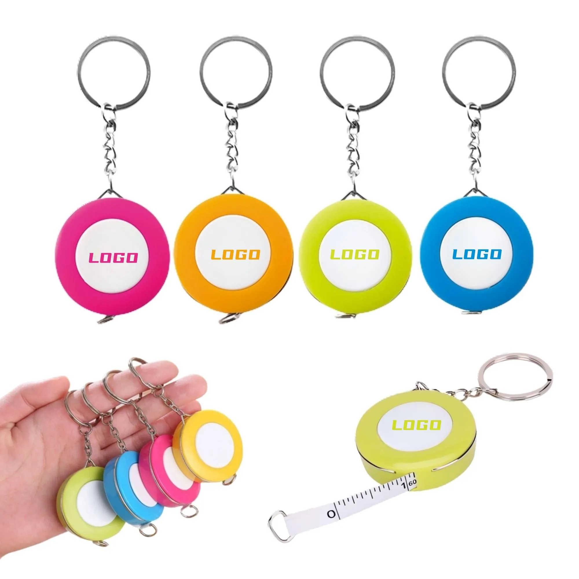 Mini Round Tape Measure Keychain MOQ50 3