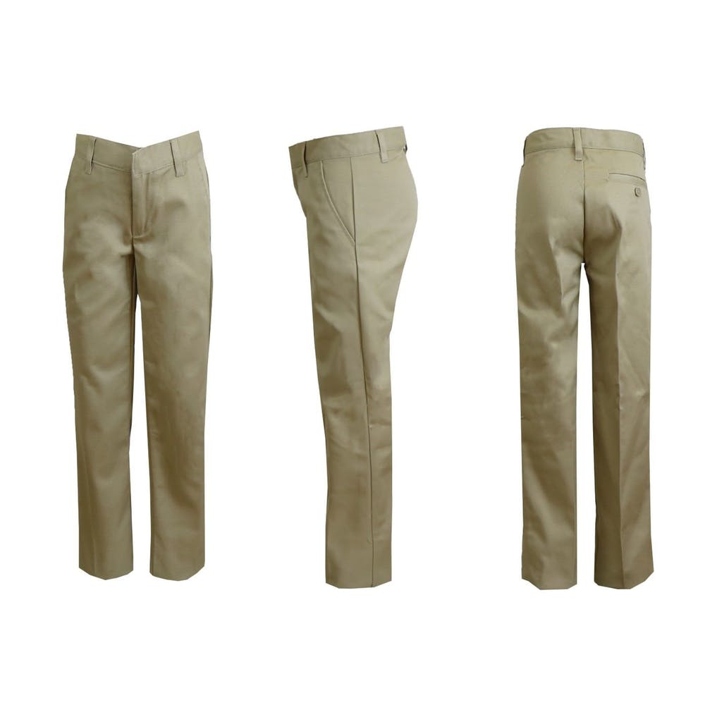 Girls' Uniform Pants - Size 6 Khaki Flat Front 2