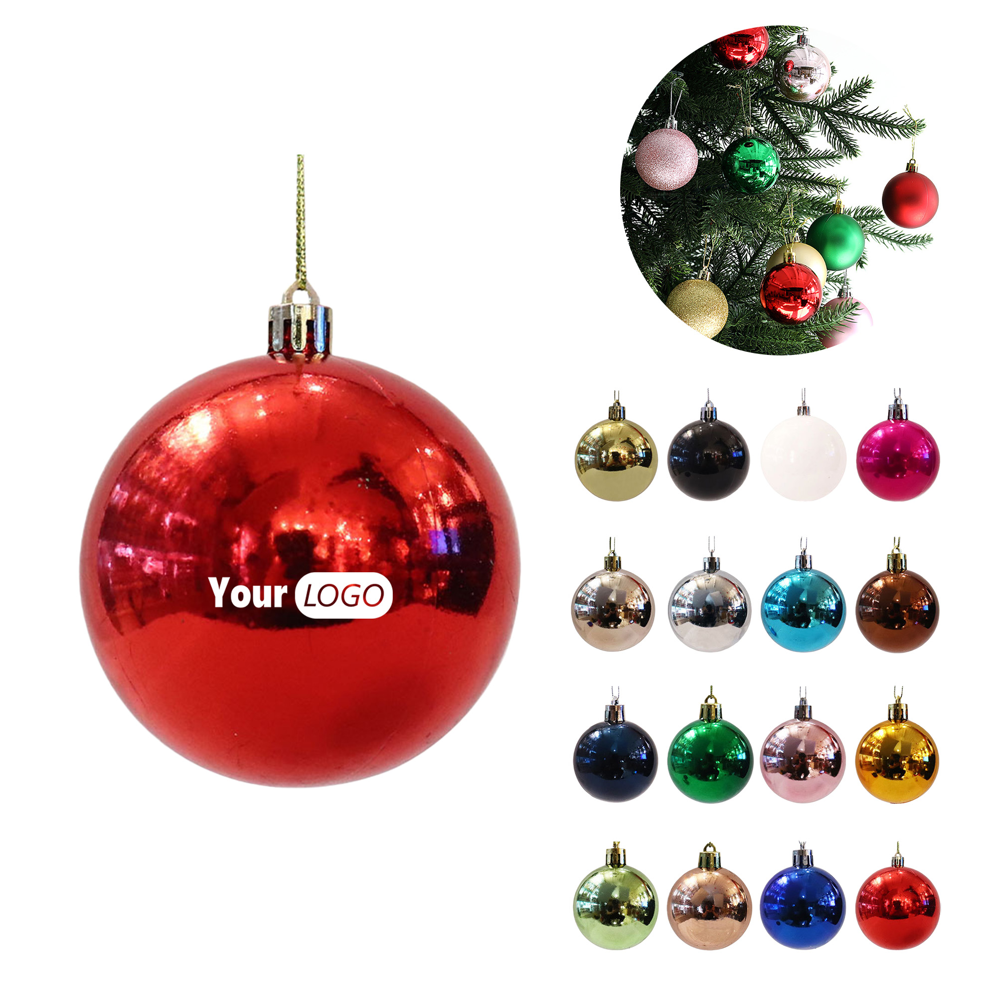 Personalized Shiny Christmas Tree Ornament 2