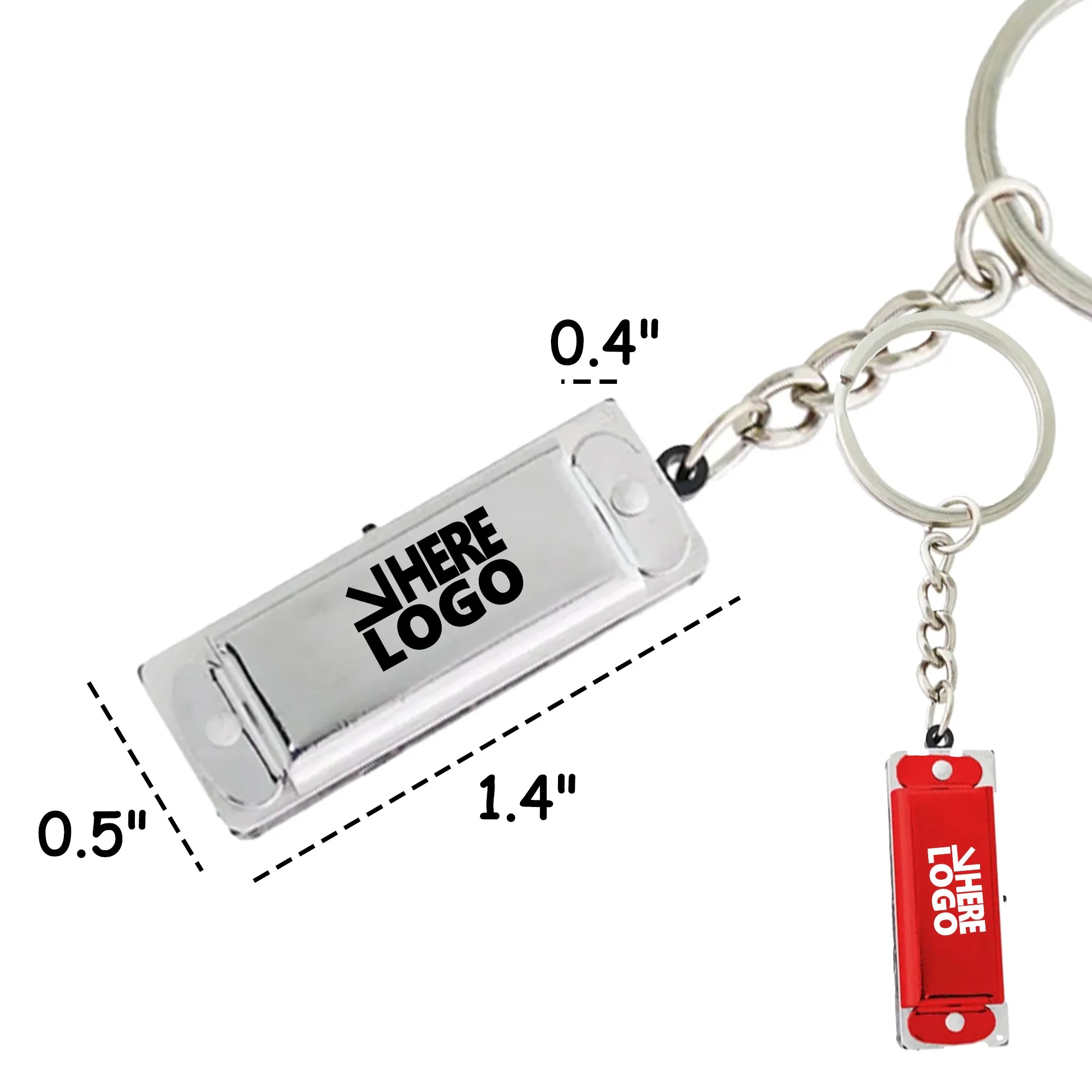 MOQ 20 Mini Colorful Harmonica Keychain Music Theme 2