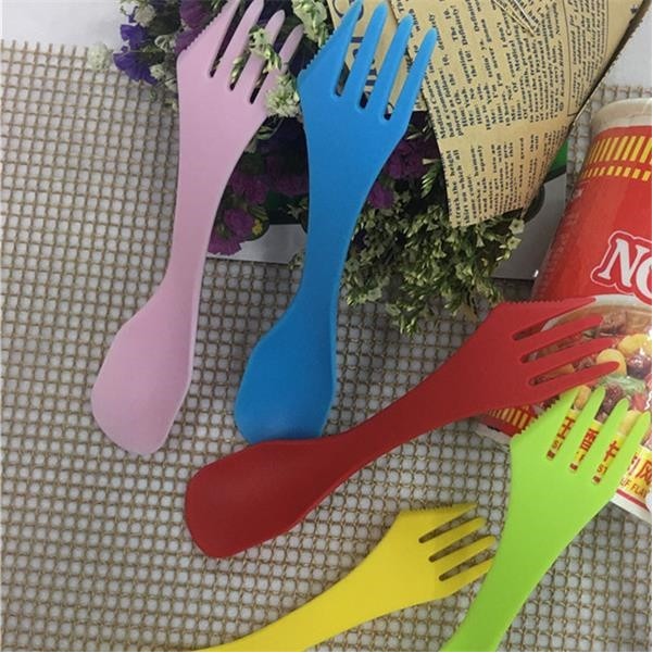 Spork 3 in 1 Camping Spoon Fork Knife Combo Plastic Cutlery 4