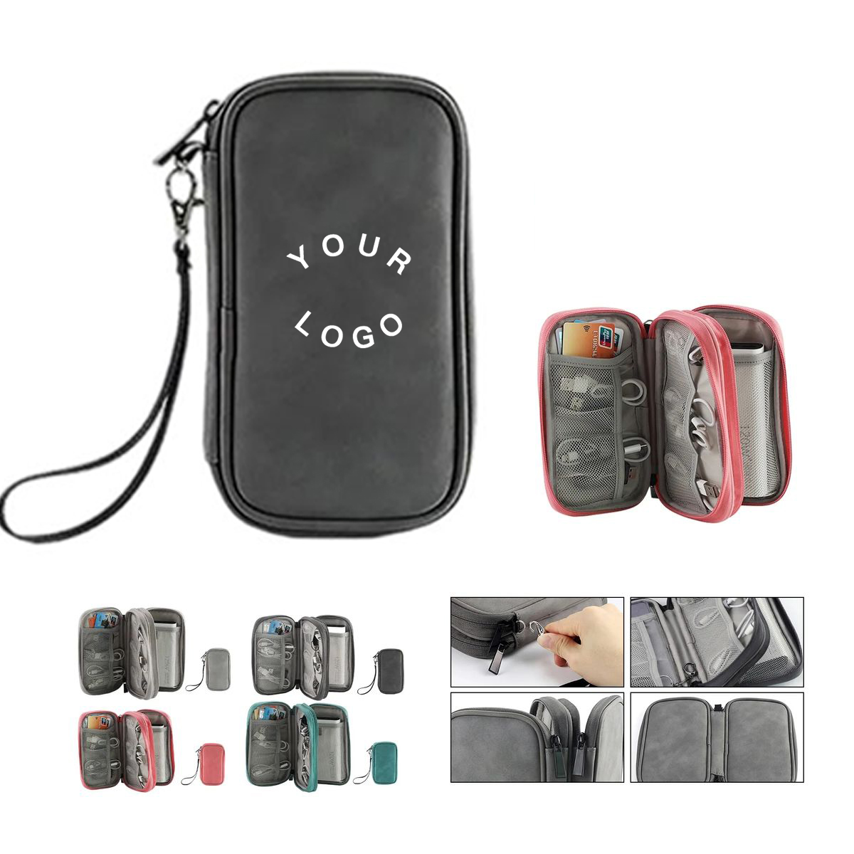 PU Nylon Travel Bag for Power Banks and Cables 5