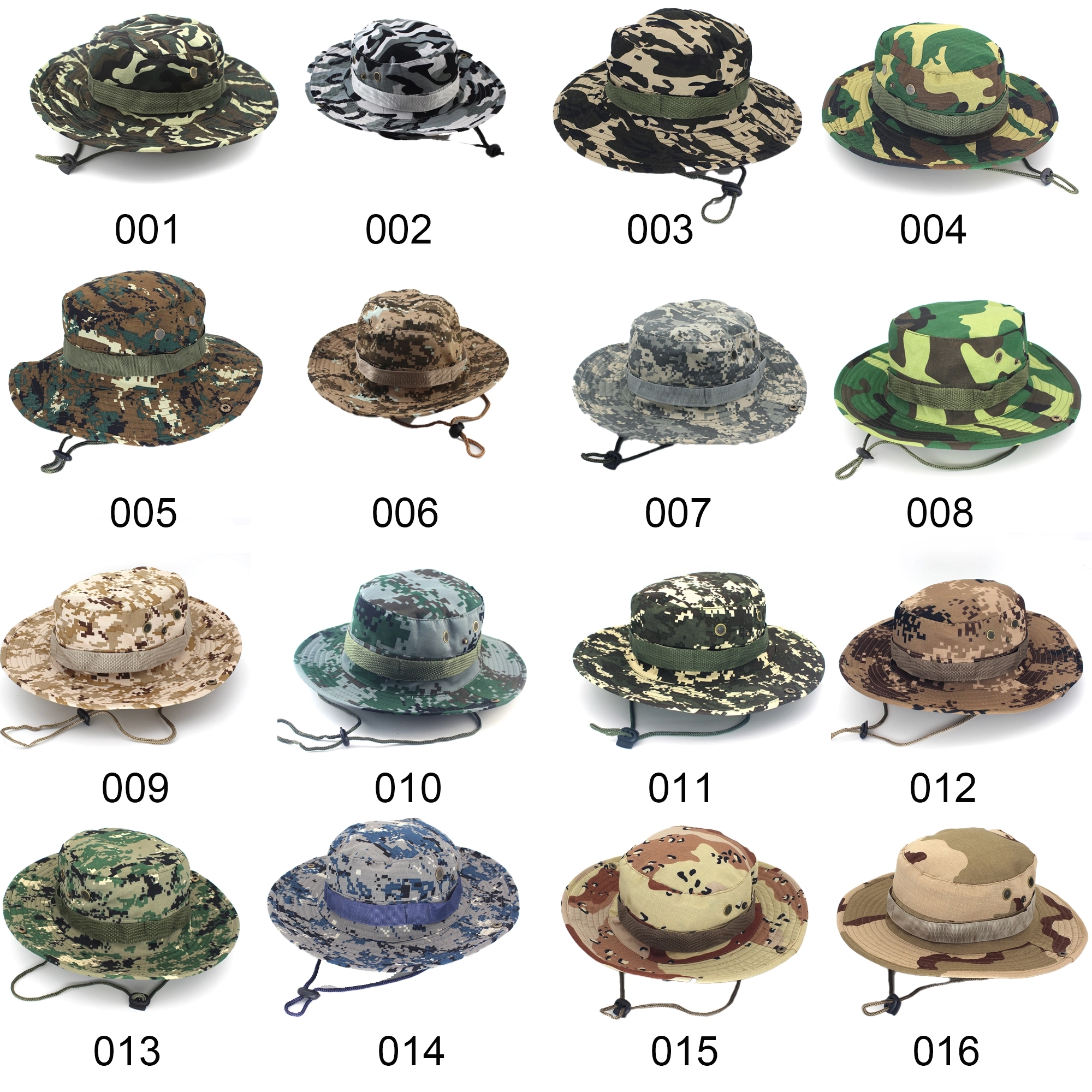 Camo Wide Brim Fisherman Bucket Hat With Neck Flap 4