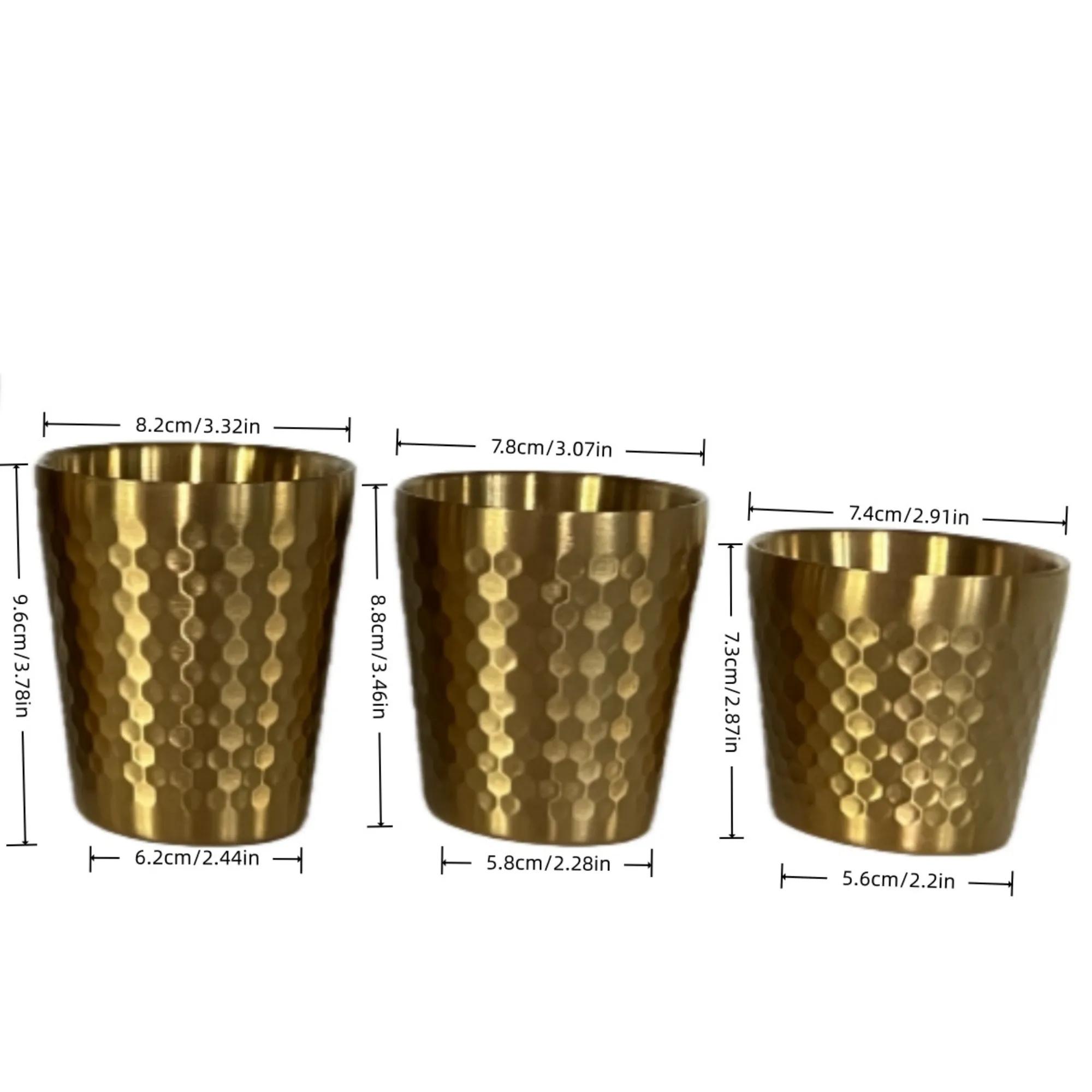 Stainless Steel Stackable Drinking Cup 6 oz 22 oz 7