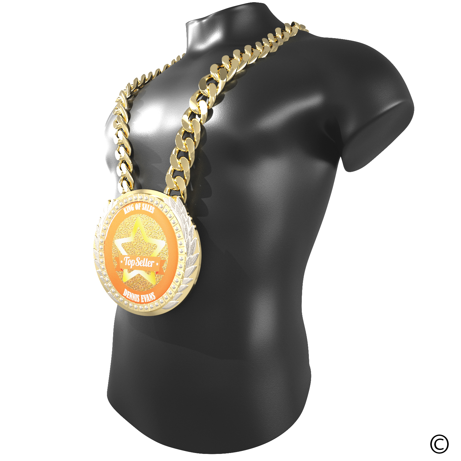 Express Vibraprint® Presidential Champ Chain w/ Chain 21
