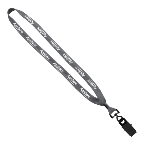 5/8" Polyester Shoelace Lanyard with Metal Crimp & Split-Ring 355