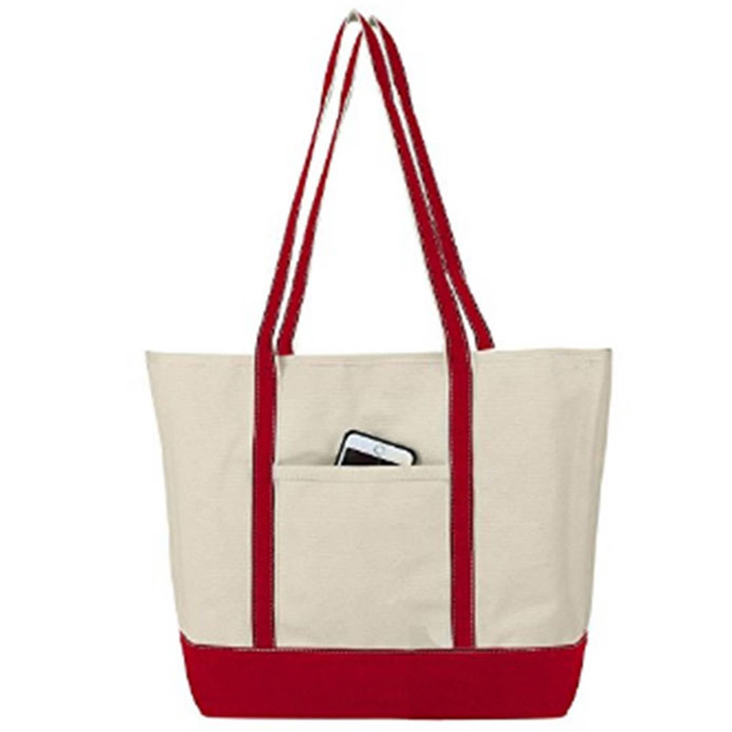 Two Tone Magnetic Snap Canvas Tote Bag, custom tote bag with logo imprint 7