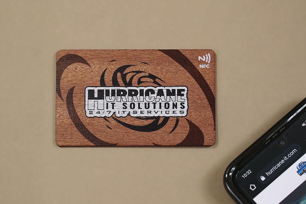 Wood NFC Business Cards 4
