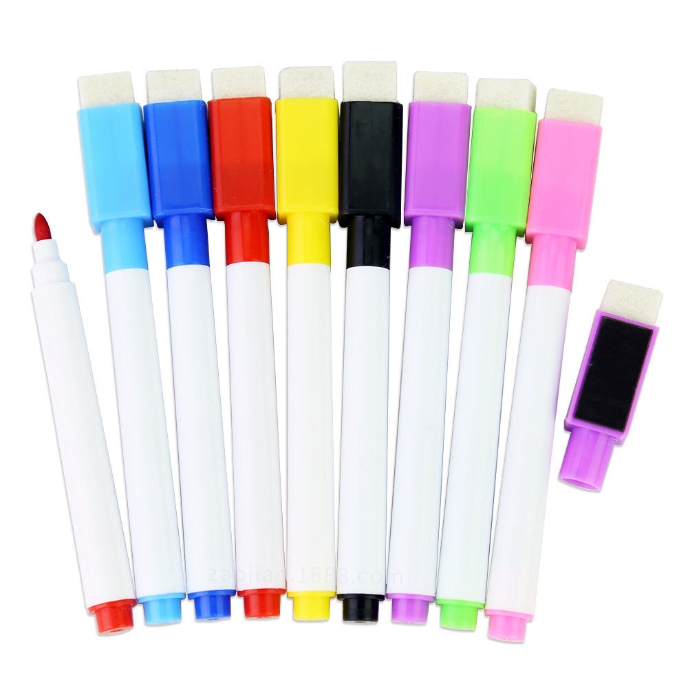 Dry Erase Markers with Magnetic Cap and Eraser 4