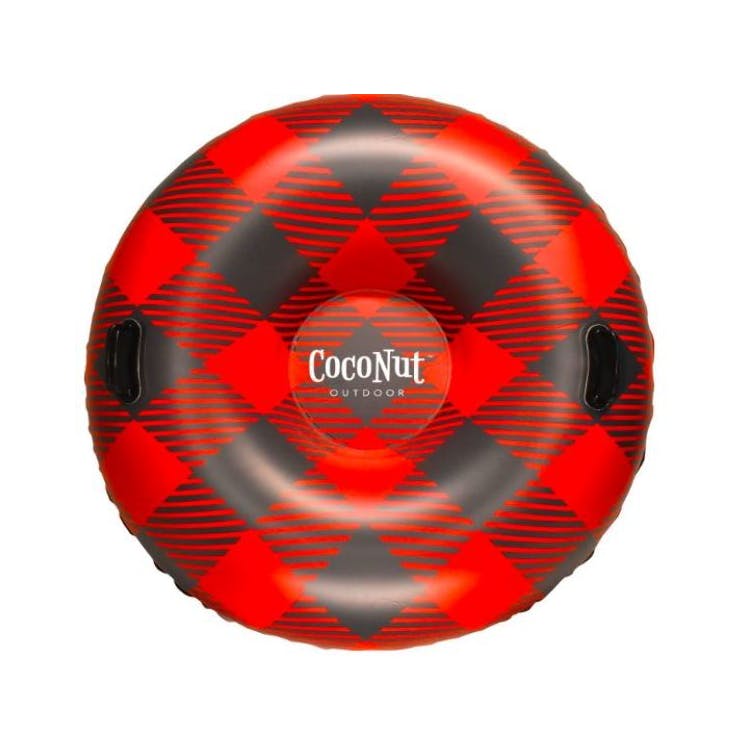 Buffalo Plaid Jumbo Snow Tubes - Red 2