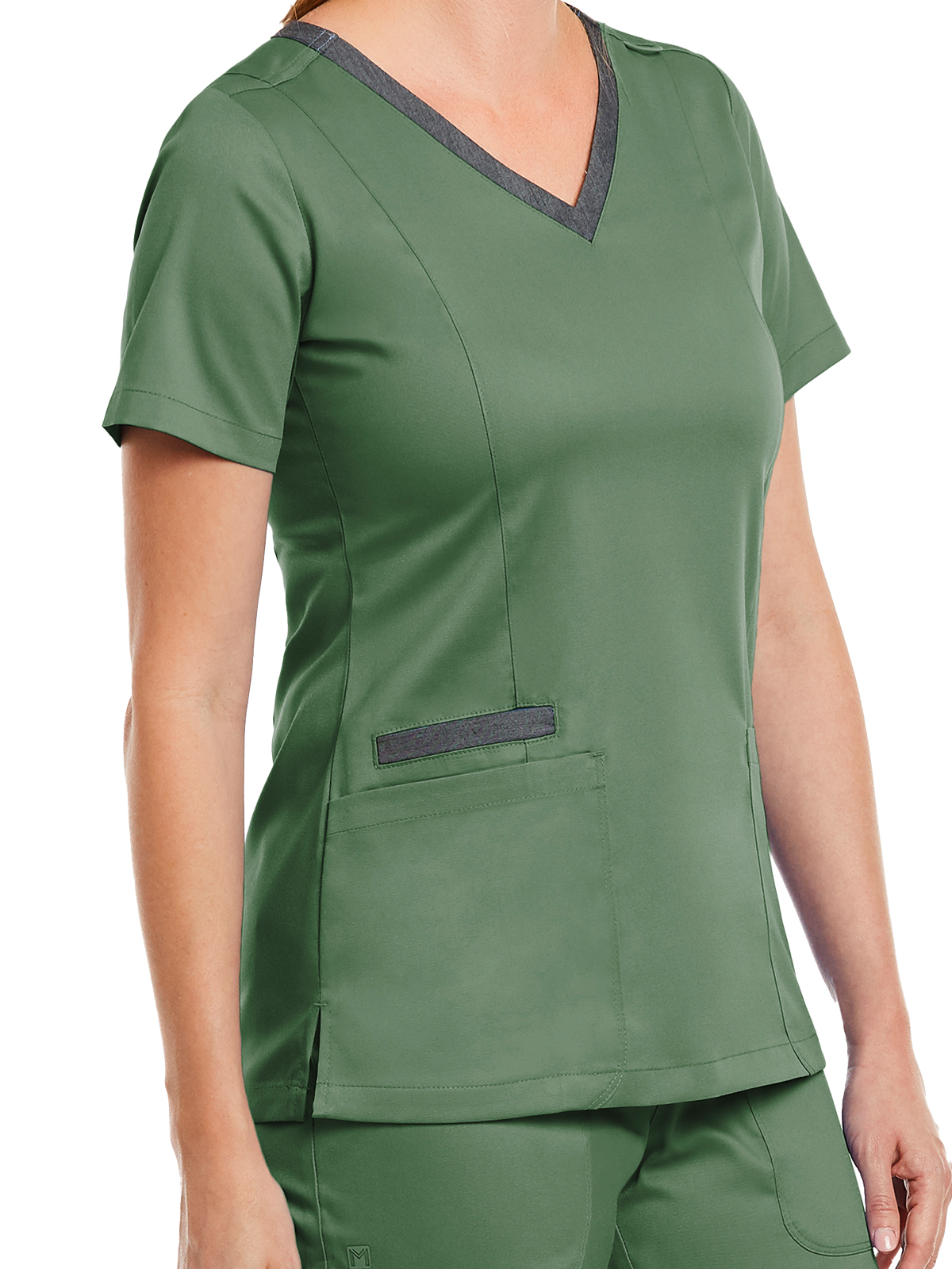 Maevn - Matrix - Women's Three-Pocket Heather Neck Band Top 10