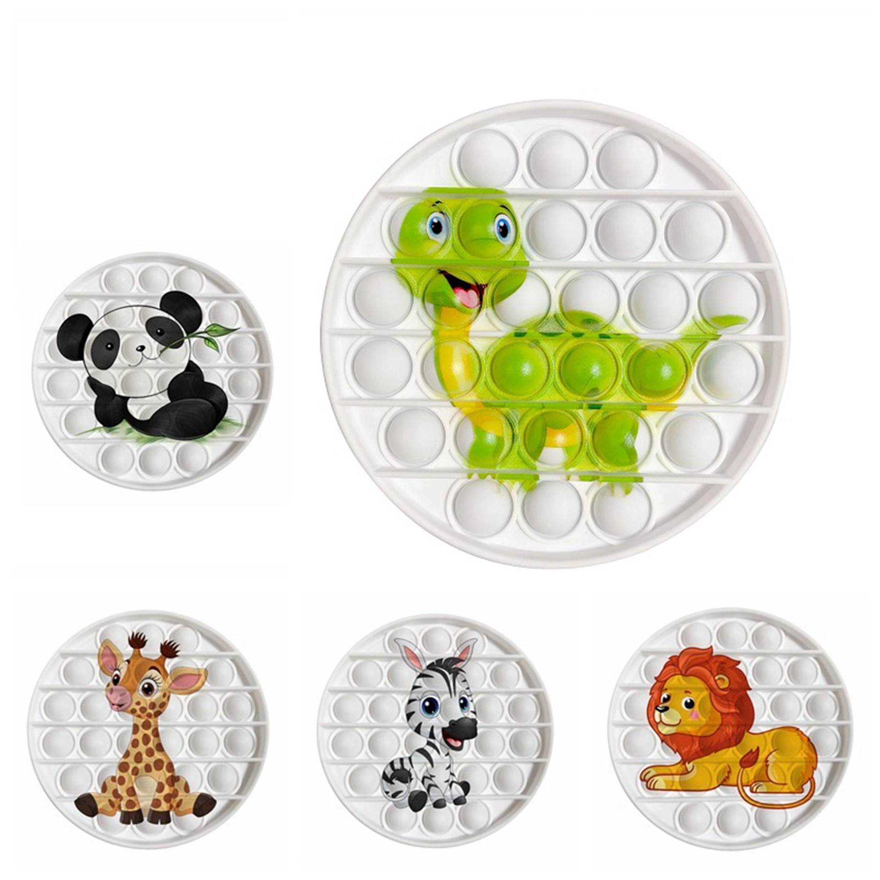 Round Full Color Print Push Pop Bubble Fidget Toy 14