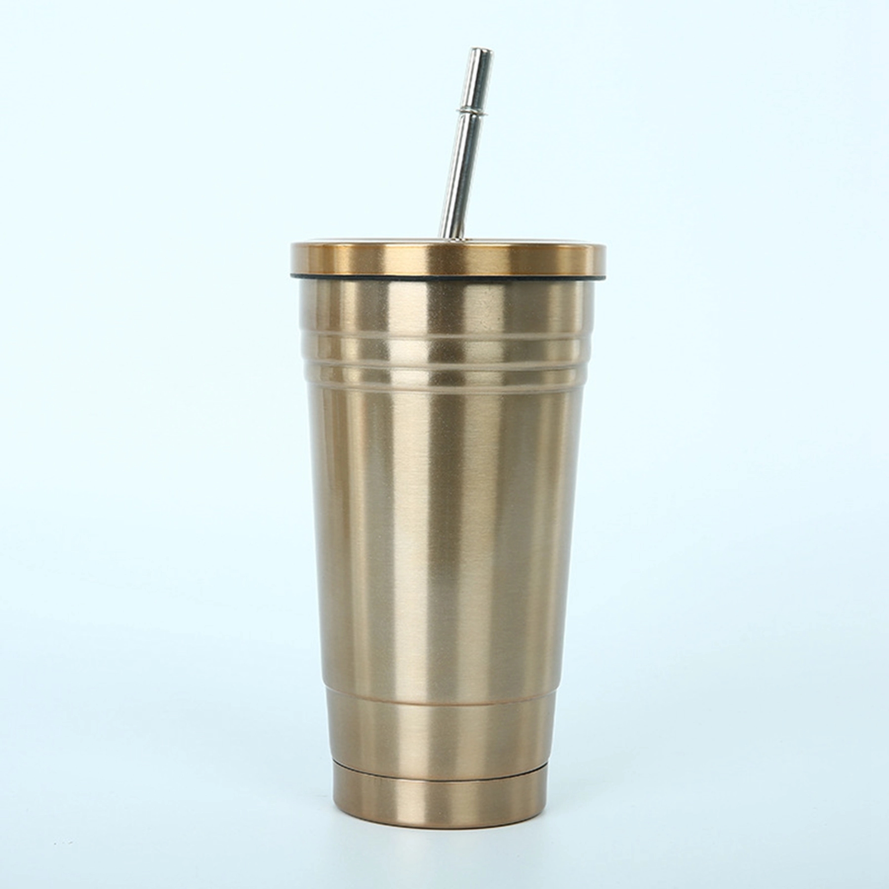 17 oz Stainless Steel Tumbler with Straw 2