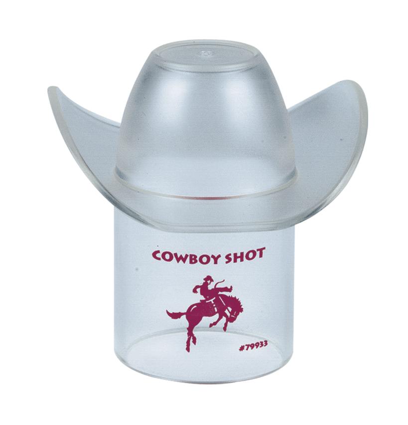 2 oz. Plastic Cowboy Hat Shot Glass 2