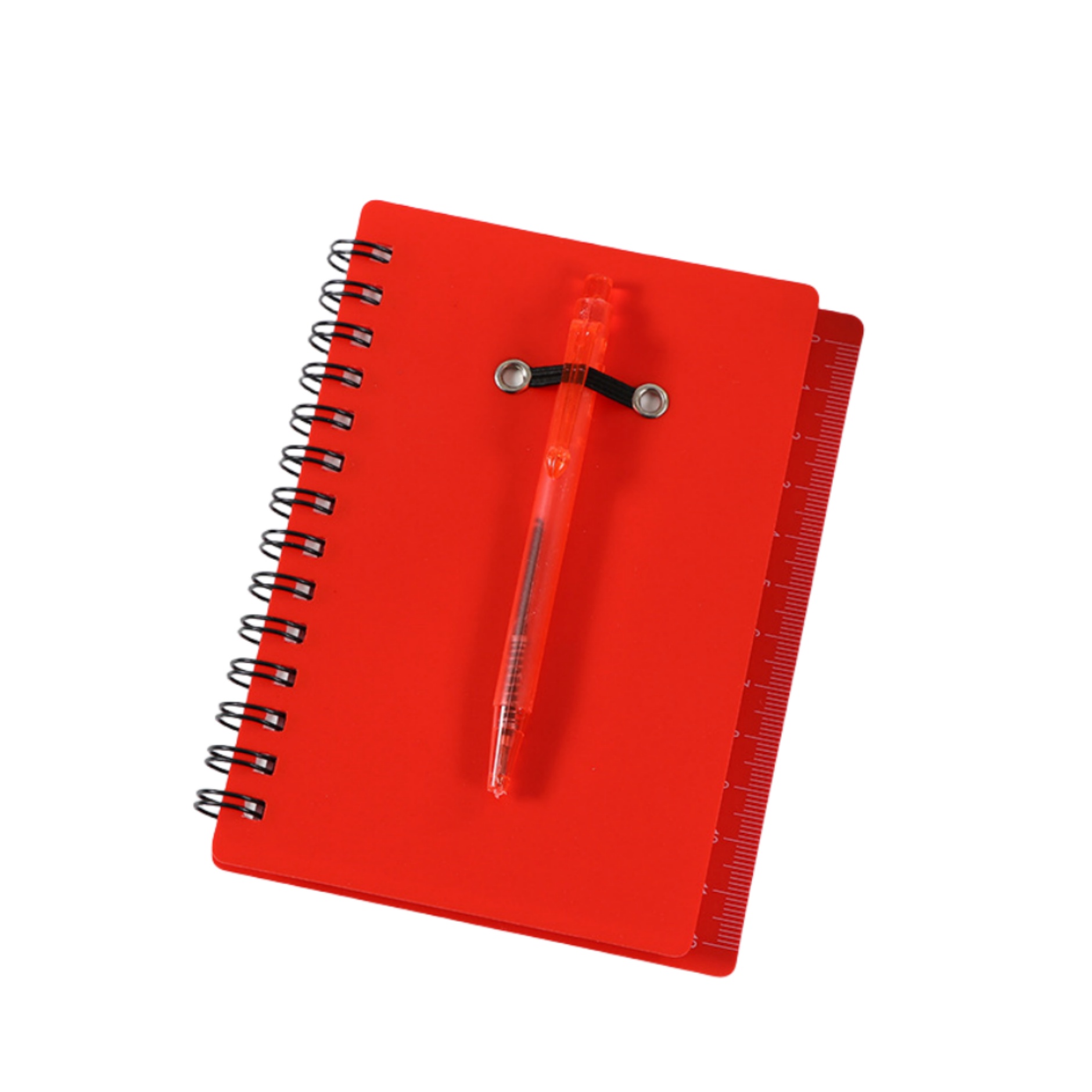 Spiral Notebook with Pen in Holder and Sticky Notes 3
