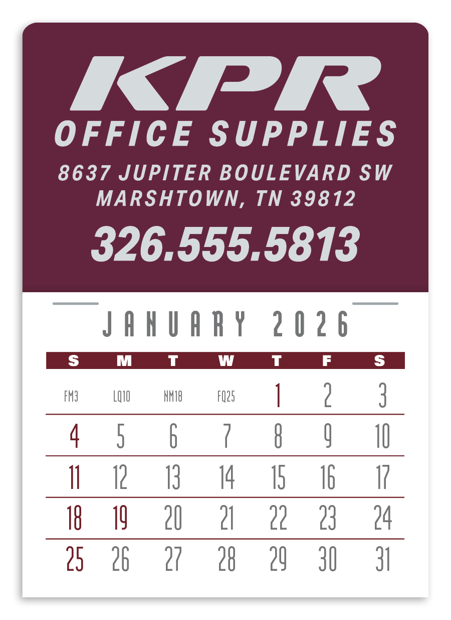 Press-N-Stick Contemporary Calendar