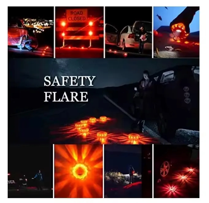 Magnetic LED Road Flares Safety 4