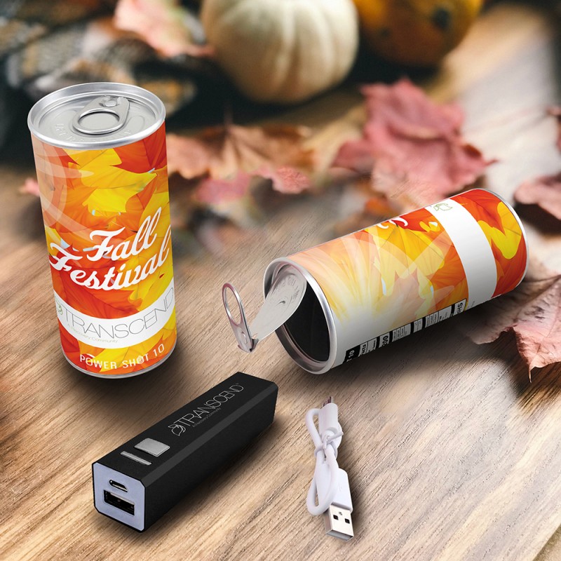 Power Shot 10 - 2200 mAh Metal USBP2200M Power Bank in Branded Can 4