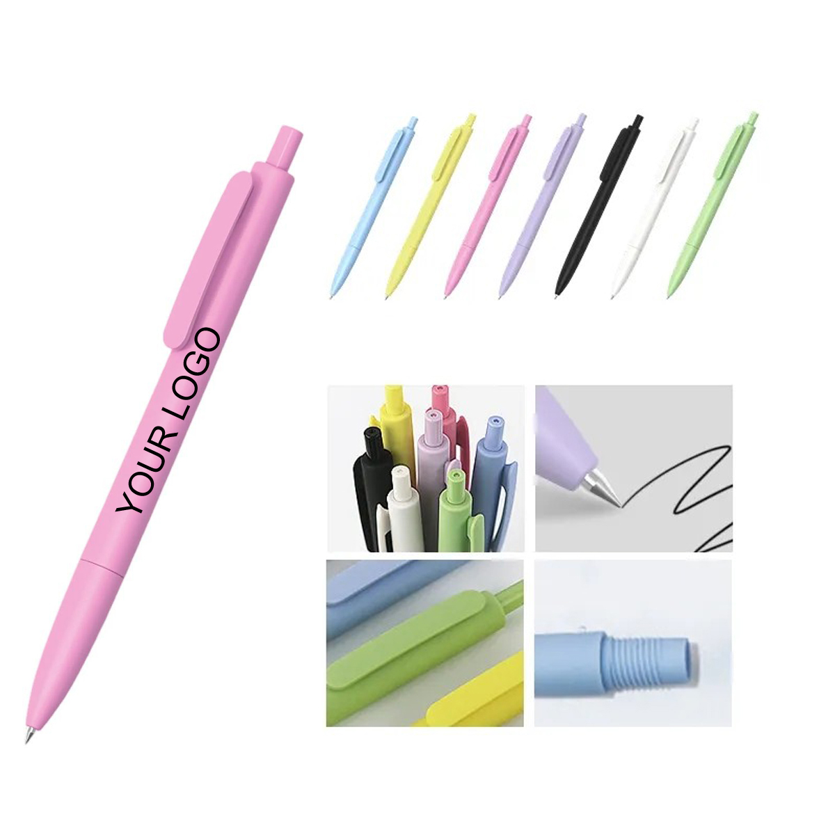 Plastic Ballpoint Pen with German Black Ink for Branding 3