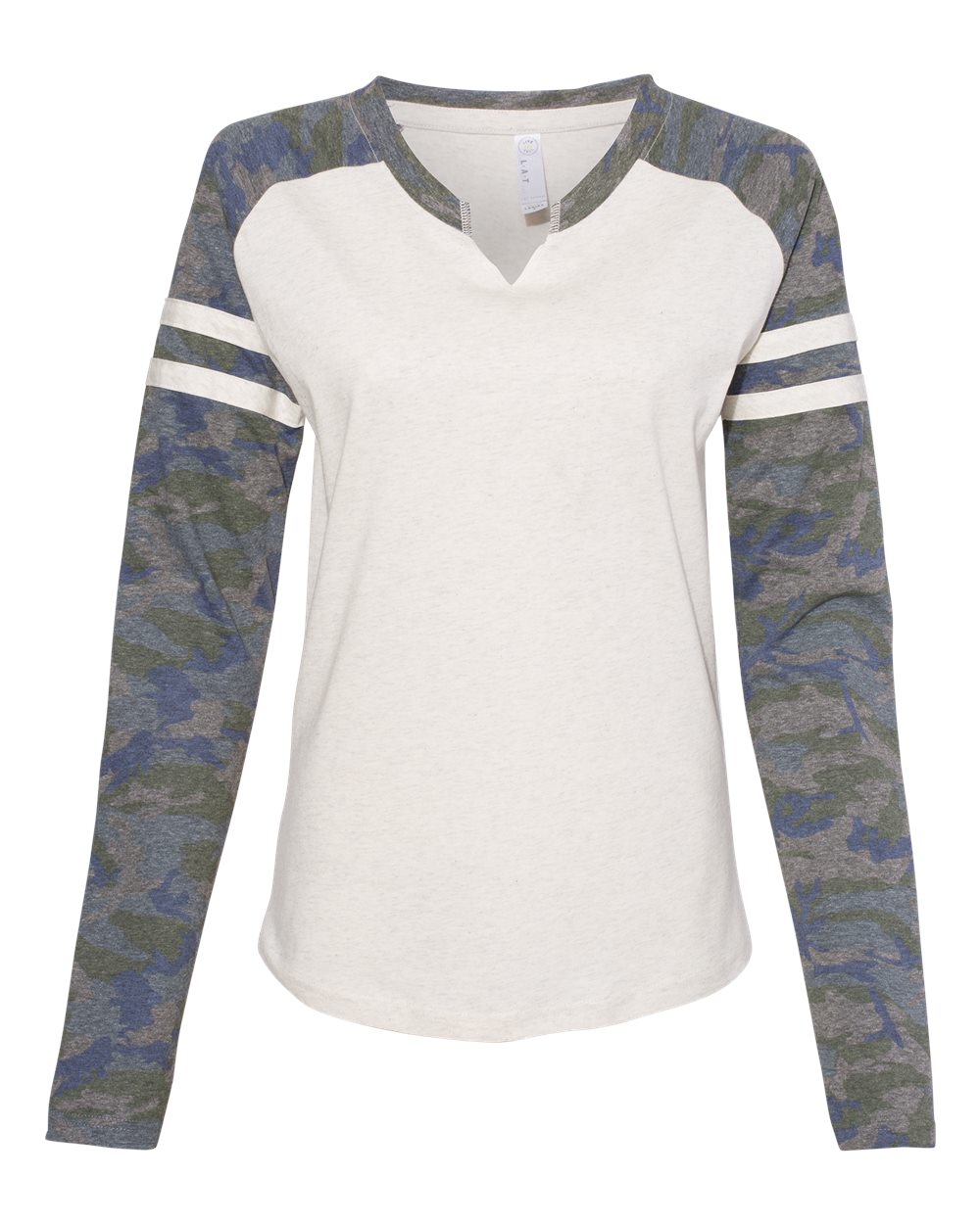 Women's Fine Jersey Mash Up Long Sleeve T-Shirt - 3534 20